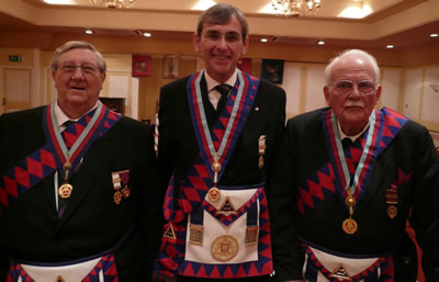 (l to r) E Comp Tom Cooper, Comp Gerry Crawford & Comp Philip Gordon